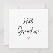 おばあちゃんシンプル妊娠告知カード 案内状 (正面)