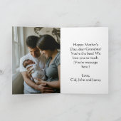 おばあちゃんシンプル用パウダーブルーの花 カード (内部)