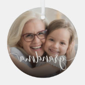 おばあちゃんスクリプトオーバーレイ ガラスオーナメント (裏面)