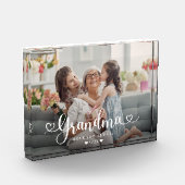 おばあちゃんスクリプトハート モダン フォトブロック (左)