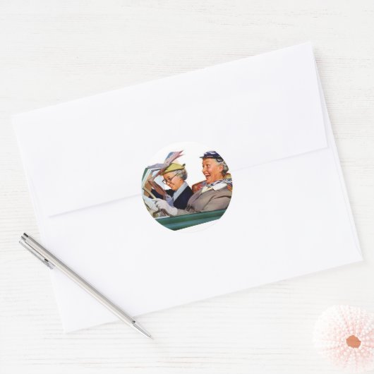 おばあちゃんスピード・クイーン ラウンドシール (封筒)