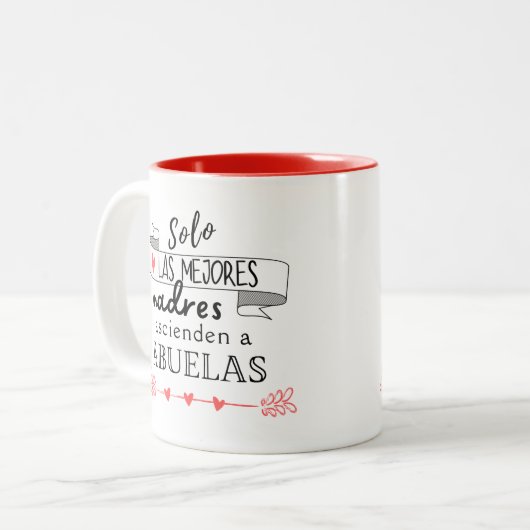 おばあちゃんスペインのに昇進 ツートーンマグカップ (正面左)