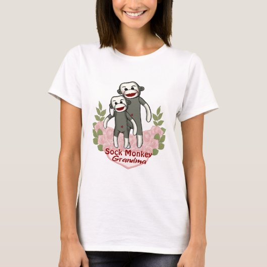 おばあちゃんソックモンキーTシャツ Tシャツ (正面)