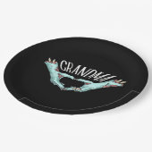 おばあちゃんゾンビハンドハートハロウィーン衣装ファミリー ペーパープレート (アングル)