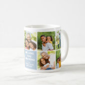 おばあちゃんダスティブルーモダンフォトコラージュ大好き コーヒーマグカップ (正面右)