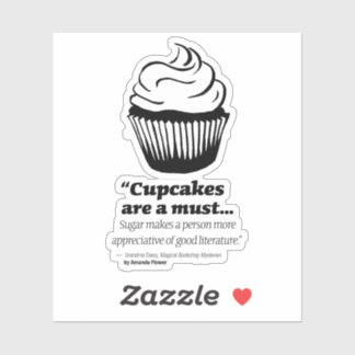 おばあちゃんデイジーカップケーキビニールシール シール