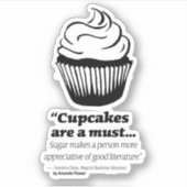 おばあちゃんデイジーカップケーキビニールシール シール (正面)