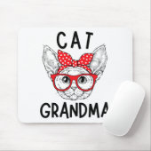 おばあちゃんデボンレックス猫好き猫奈々母の日 マウスパッド (マウス)