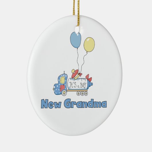 おばあちゃんトラック男の子のプレゼント セラミックオーナメント (右)