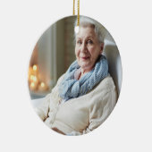 おばあちゃんナンおばあちゃん定義フォトクリスマス セラミックオーナメント (右)