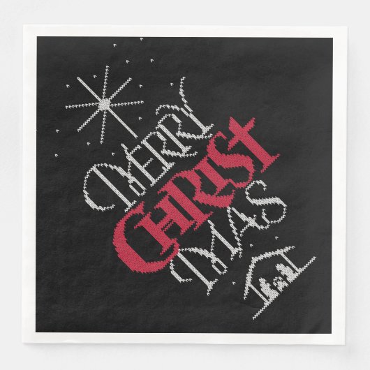 おばあちゃんニットクリスチャン醜いメリークリスマスセーター (正面)