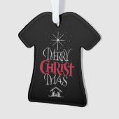 おばあちゃんニット宗教的に醜いメリークリスマスセーター オーナメント (正面)