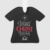 おばあちゃんニット宗教的に醜いメリークリスマスセーター オーナメント (裏面)