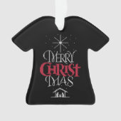 おばあちゃんニット宗教的に醜いメリークリスマスセーター オーナメント (正面)