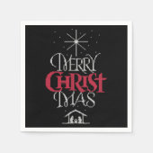 おばあちゃんニット宗教的に醜いメリークリスマスセーター スタンダードカクテルナプキン (正面)