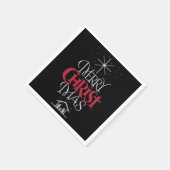 おばあちゃんニット宗教的に醜いメリークリスマスセーター スタンダードカクテルナプキン (角)