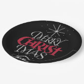 おばあちゃんニット宗教的に醜いメリークリスマスセーター ペーパープレート (アングル)