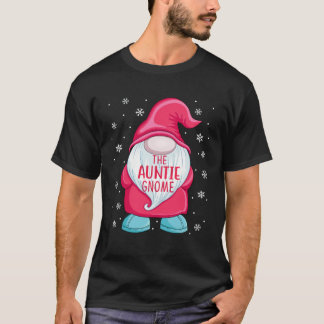 おばあちゃんノーム クリスマスのサンタとトナカイ おばあちゃんにマッチ Tシャツ