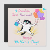 おばあちゃんハッピーマザーズデイ子猫バルーンカラフル (正面/裏面)