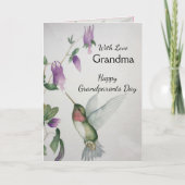 おばあちゃんハッピー祖父母の日ハミングバードカード カード (正面)