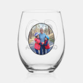 おばあちゃんハッピー60誕生日写真 ステムなしワイングラス (裏面)