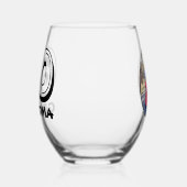 おばあちゃんハッピー60誕生日写真 ステムなしワイングラス (左)