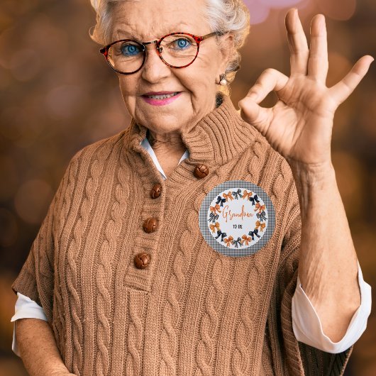 おばあちゃんハロウィーンコケット弓 缶バッジ