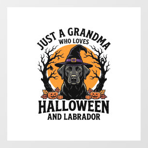 おばあちゃんハロウィーンラブラドールおもしろいヴィンテージ_1 ウィンドウサイン