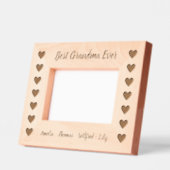 おばあちゃんハートパタカスタムーン木製フォトフレーム レーザー彫刻フレーム (左)