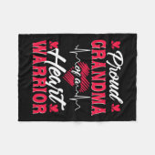 おばあちゃんハート戦士カード認識度 フリースブランケット (正面(横))