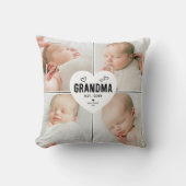 おばあちゃんハート4フォトコラージュ クッション (正面)