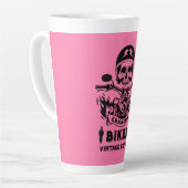 おばあちゃんバイク乗り手 カフェラテマグ (左アングル)