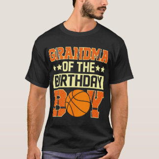 おばあちゃんバスケットボールバレ誕生日の子供たち Tシャツ