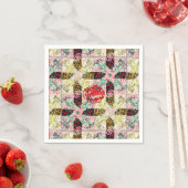 おばあちゃんバラキルト紙 スタンダードカクテルナプキン (インサイチュ)