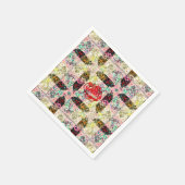 おばあちゃんバラキルト紙 スタンダードカクテルナプキン (角)