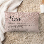 おばあちゃんバラ金ゴールドグリッター ランバークッション (ブランケット)