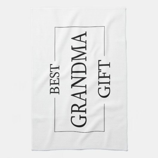おばあちゃんパーソナライズされたおばあちゃんのギフト誕生日 キッチンタオル (縦)