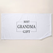 おばあちゃんパーソナライズされたおばあちゃんのギフト誕生日 ビーチタオル (正面)