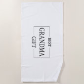 おばあちゃんパーソナライズされたおばあちゃんのギフト誕生日 ビーチタオル (正面)