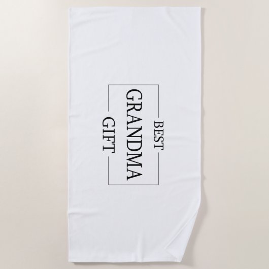 おばあちゃんパーソナライズされたおばあちゃんのギフト誕生日 ビーチタオル (正面)