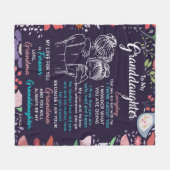 おばあちゃんパーソナライズされたから孫娘に フリースブランケット (正面(横))