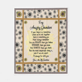 おばあちゃんパーソナライズされたから来た私の素晴らしい孫に フリースブランケット