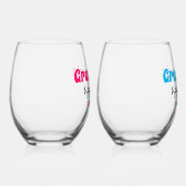 おばあちゃんパーソナライズされたとおじいちゃんのシッピーカップ ステムなしワイングラス (右)