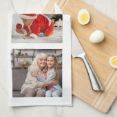 おばあちゃんパーソナライズされたのキッチン4写真 キッチンタオル (四つ折り)