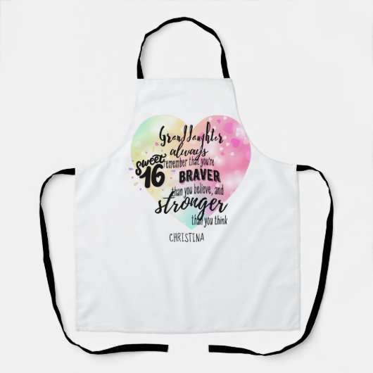 おばあちゃんパーソナライズされたのプレゼント |かわいい引用文おもしろい エプロン (正面)
