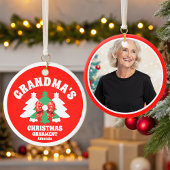 おばあちゃんパーソナライズされたの写真クリスマスツリー セラミックオーナメント