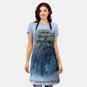 おばあちゃんパーソナライズされたの冬のワンダーランド エプロン (着用した状態)