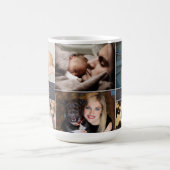 おばあちゃんパーソナライズされたの名前フォトコラージュ コーヒーマグカップ (中央)