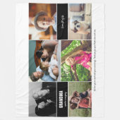 おばあちゃんパーソナライズされたの家族写真集 フリースブランケット (正面)