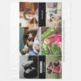 おばあちゃんパーソナライズされたの家族写真集 フリースブランケット